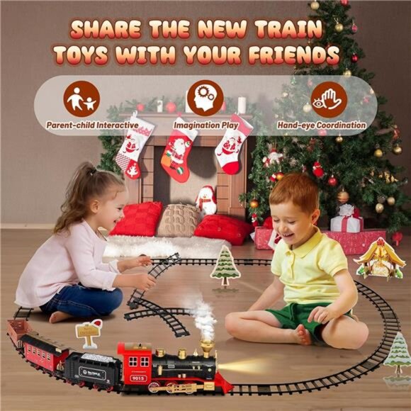 Hot Bee Train Set - Train Toys for Boys with Smokes, Lights and Sound, Toy - Picture 6 of 7